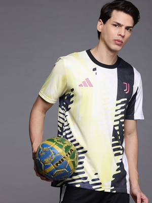 ADIDAS Graphic Print Men Crew Neck Yellow T-Shirt