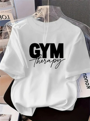 ELBATROSS Graphic Print Women Round Neck White T-Shirt