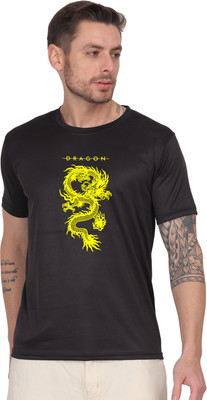 ARTIYAN Graphic Print Men Round Neck Black T-Shirt