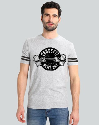 Trends Tower Graphic Print, Typography Men Round Neck Grey T-Shirt