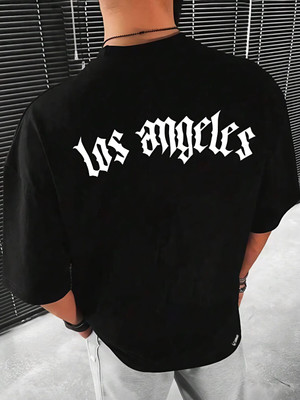 dos hermanos Printed Men Round Neck Black T-Shirt