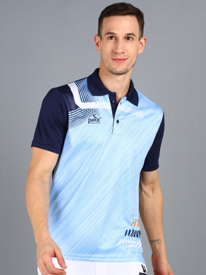 Pace International Colorblock Men Polo Neck Dark Blue, Blue T-Shirt