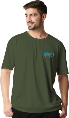 WEAR YOUR OPINION Typography Men Round Neck Dark Green T-Shirt