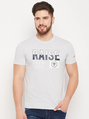 CANTABIL Typography Men Round Neck Grey T-Shirt
