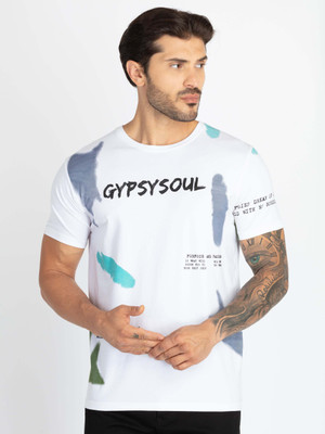 Status Quo Printed, Typography Men Round Neck White T-Shirt