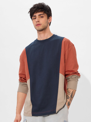 The Souled Store Solid Men Round Neck Multicolor T-Shirt