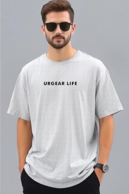 UrGear Printed Men Round Neck White T-Shirt