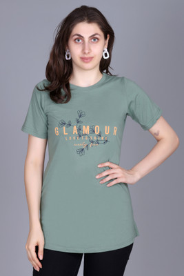 A & Y Printed Men Round Neck Green T-Shirt
