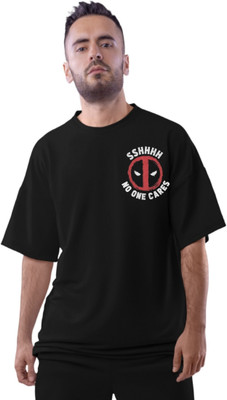 Be Crazyy Printed Men Round Neck Black T-Shirt