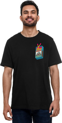 CITEES Graphic Print Men Round Neck Black T-Shirt