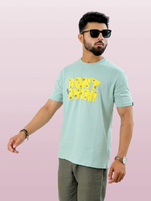 Reva creation Printed Men Polo Neck Green T-Shirt