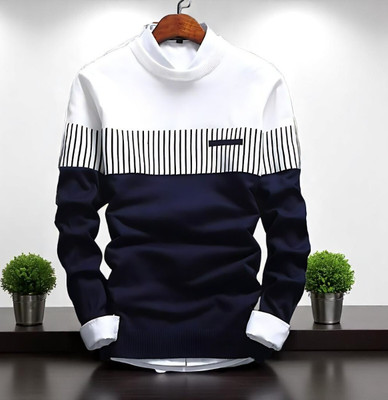Autna Printed Men Round Neck Navy Blue T-Shirt