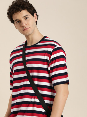 DILLINGER Striped Men Round Neck Multicolor T-Shirt