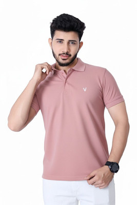 Tween Trends Solid Men Polo Neck Red T-Shirt