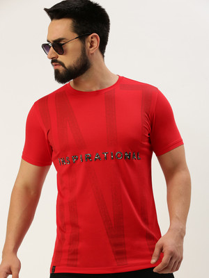 SHOWOFFFF Printed Men Round Neck Red T-Shirt