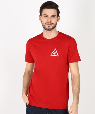 WROGN Printed Men Round Neck Red T-Shirt