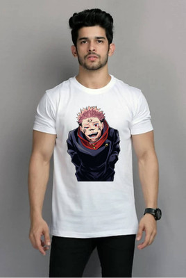 PRINTISTA Graphic Print Men Round Neck White T-Shirt