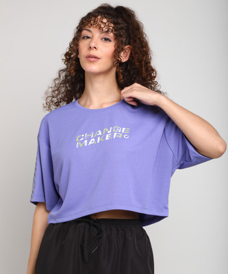 Tiger Shroff - PROWL Printed Women Round Neck Purple T-Shirt