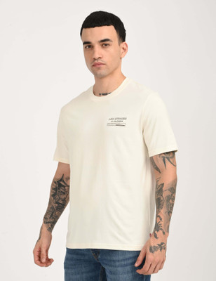 LEVI'S Graphic Print Men Crew Neck Beige T-Shirt