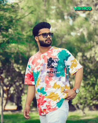 Veirdo Tie & Dye Men Round Neck Multicolor T-Shirt