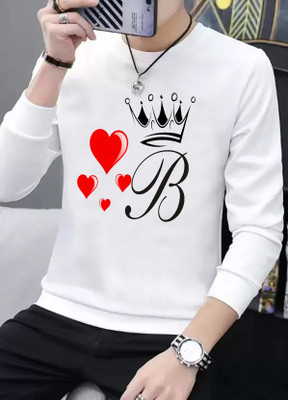 BQF Printed Men Round Neck White T-Shirt