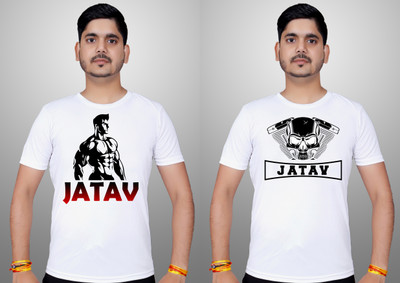 geetaffashion Graphic Print Men Round Neck White T-Shirt