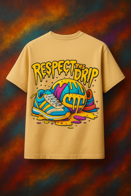 Desi Hood Graphic Print Men Round Neck Beige T-Shirt