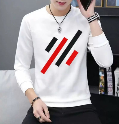 LGGARMENTS Printed Men Round Neck White T-Shirt