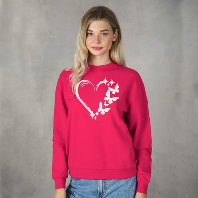 HOC Printed Women Round Neck Pink T-Shirt