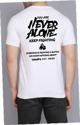 WOOSTRO Printed Men Round Neck White T-Shirt