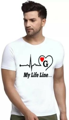 GP GARMENTS Printed Men Round Neck White T-Shirt