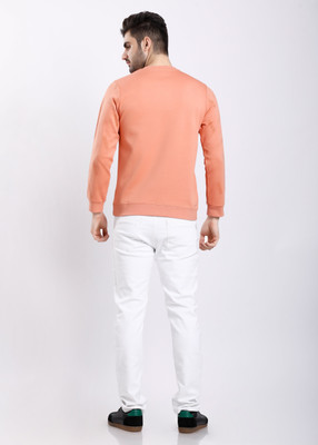 HIGHTRIBE Printed Men Round Neck Orange T-Shirt