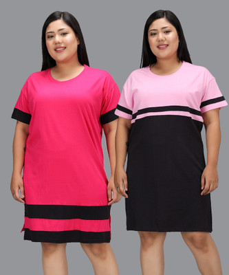 DreamBe Self Design Women Round Neck Multicolor T-Shirt