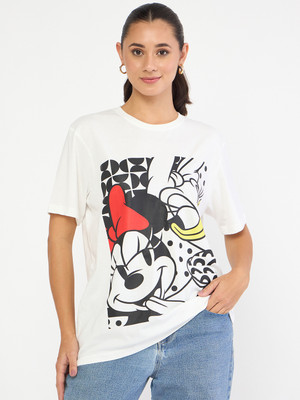 WEAR YOUR MIND Graphic Print Women Round Neck White T-Shirt