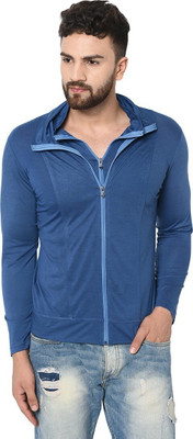 Tresna Trendy Solid Men Polo Neck Dark Blue T-Shirt