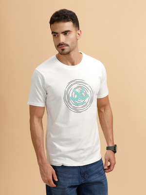 WROGN Solid Men Round Neck White T-Shirt