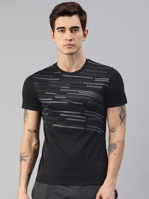 HRX by Hrithik Roshan Printed Men Round Neck Black T-Shirt