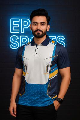 EpicSports Printed Men Polo Neck Multicolor T-Shirt