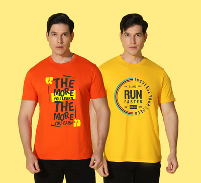 WOOSTRO Graphic Print Men Round Neck Multicolor T-Shirt