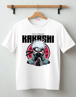 DIBBY Printed Men Round Neck White T-Shirt
