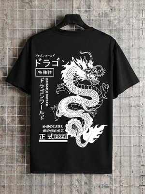 SCOTT FINCHER Graphic Print Men Round Neck Black T-Shirt