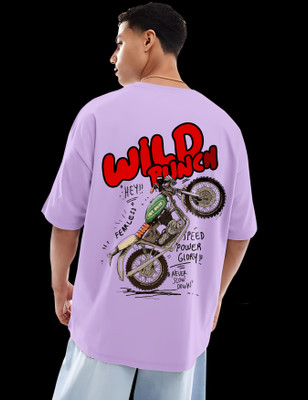 RAN ELEVEN COMPANY Graphic Print Men Round Neck Purple T-Shirt