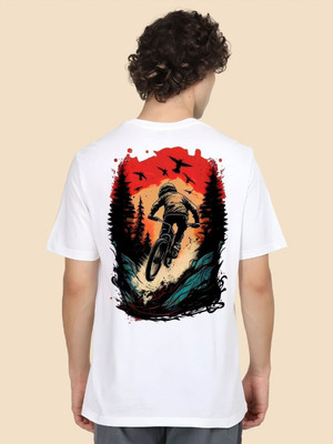 SZN Graphic Print Men Round Neck White T-Shirt