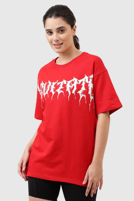 FuaarK Solid Women Round Neck Red T-Shirt