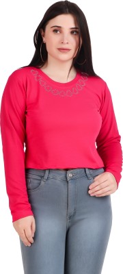 RISHAB OSWAL Solid Women Round Neck Multicolor T-Shirt