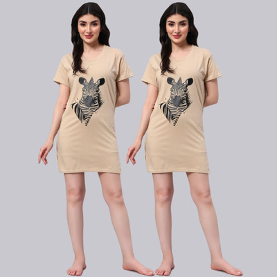 ZEPPI Graphic Print Women Round Neck Multicolor T-Shirt