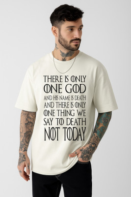 Be Crazyy Typography Men Round Neck White T-Shirt