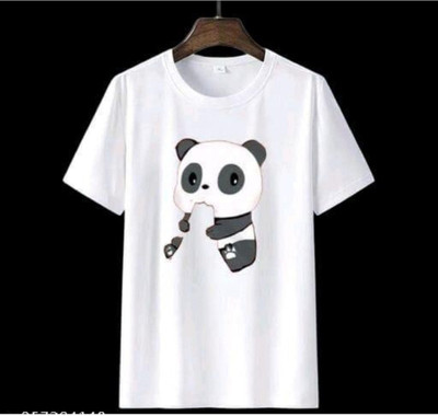 SAHAL FASHION Printed Men Round Neck White T-Shirt