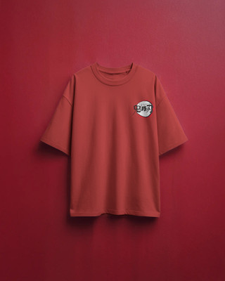 Baefikrey Printed Men Round Neck Red T-Shirt