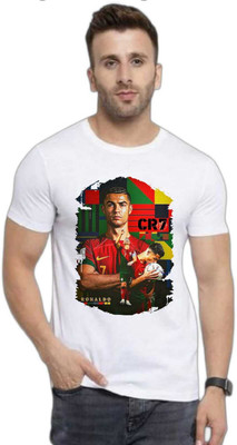 TeeGalary Solid Men Round Neck White T-Shirt